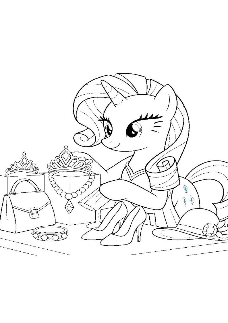 Free Printable Rarity My Little Pony Coloring Pages 91