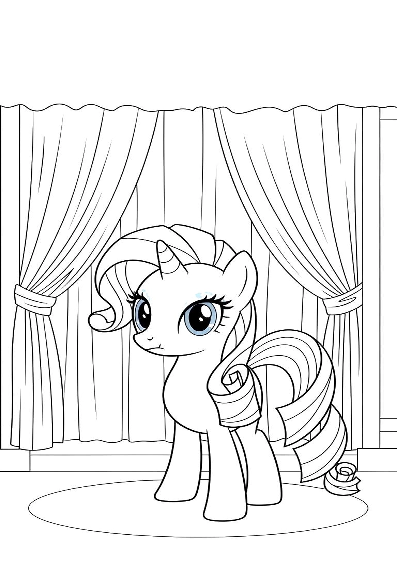 Free Printable Rarity My Little Pony Coloring Pages 98