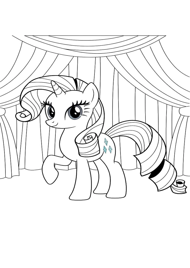 Free Printable Rarity My Little Pony Coloring Pages 99