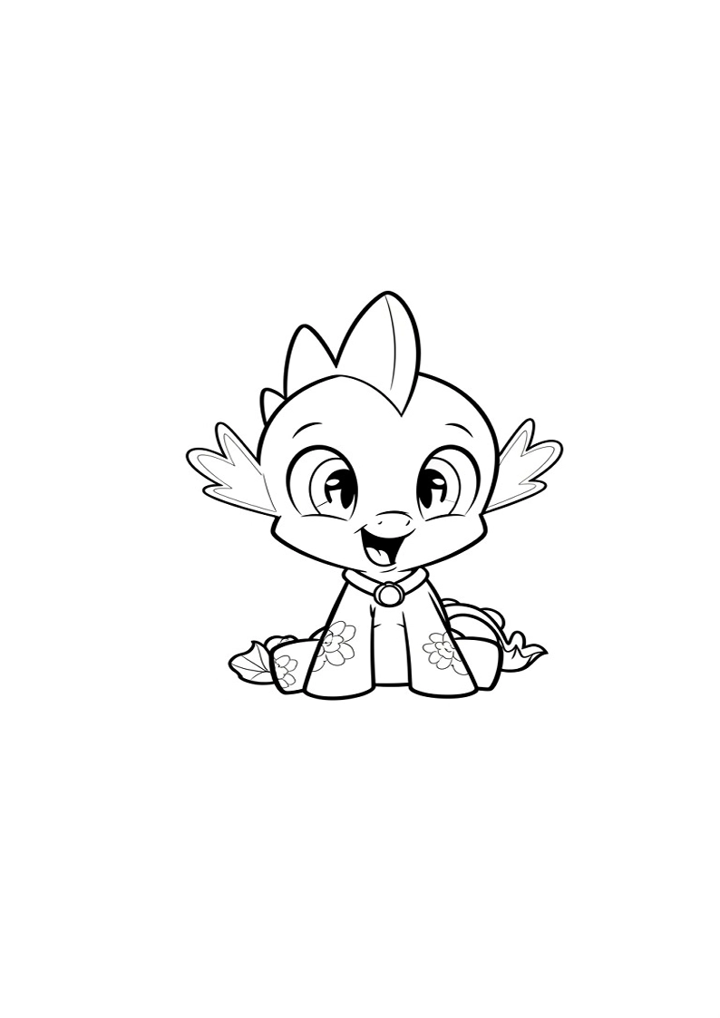 Free Printable Spike My Little Pony Coloring Pages 142