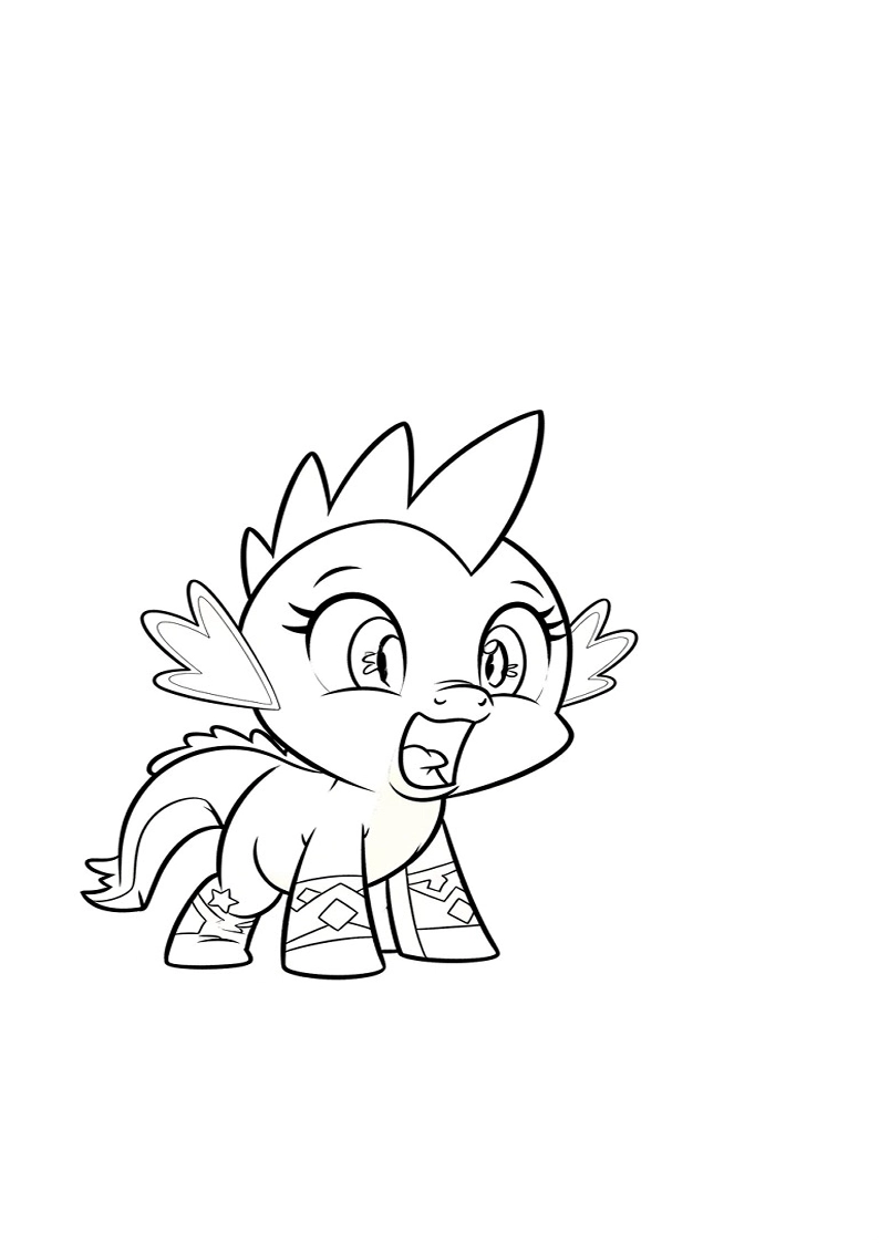 Free Printable Spike My Little Pony Coloring Pages 144
