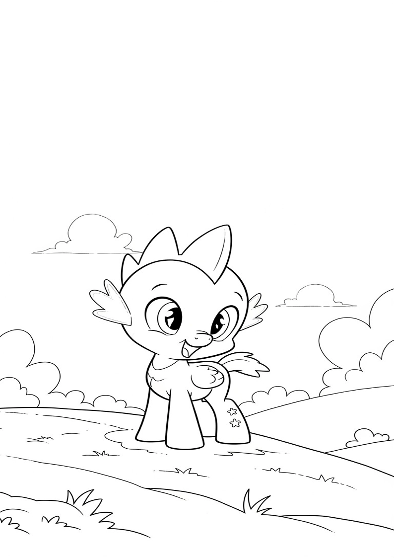 Free Printable Spike My Little Pony Coloring Pages 149
