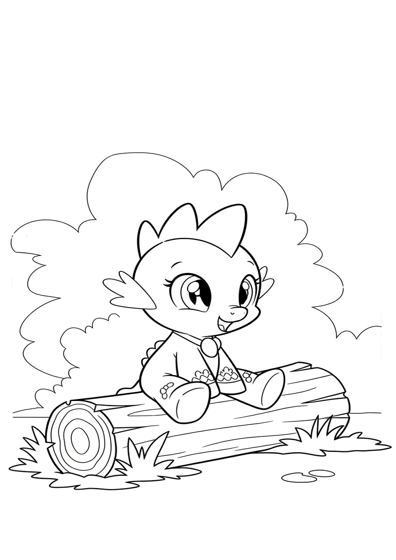 Free Printable Spike My Little Pony Coloring Pages 152