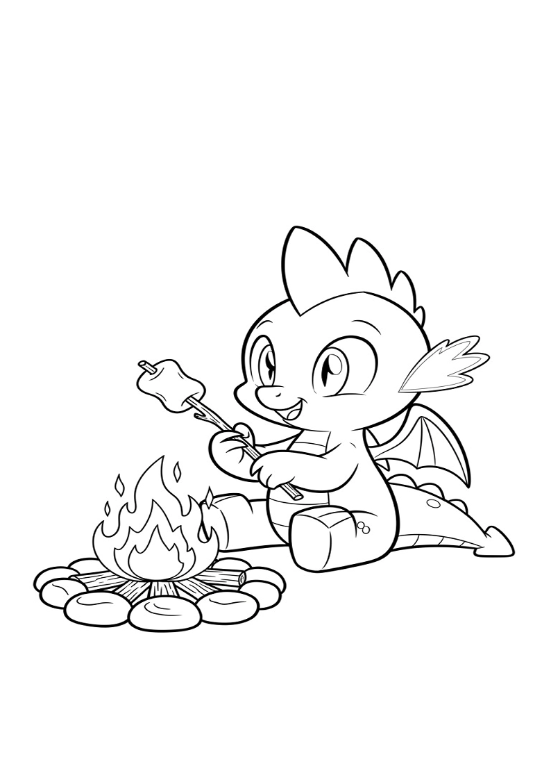 Free Printable Spike My Little Pony Coloring Pages 154
