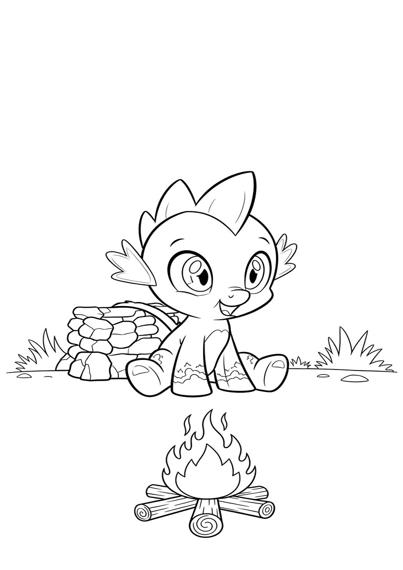 Free Printable Spike My Little Pony Coloring Pages 158