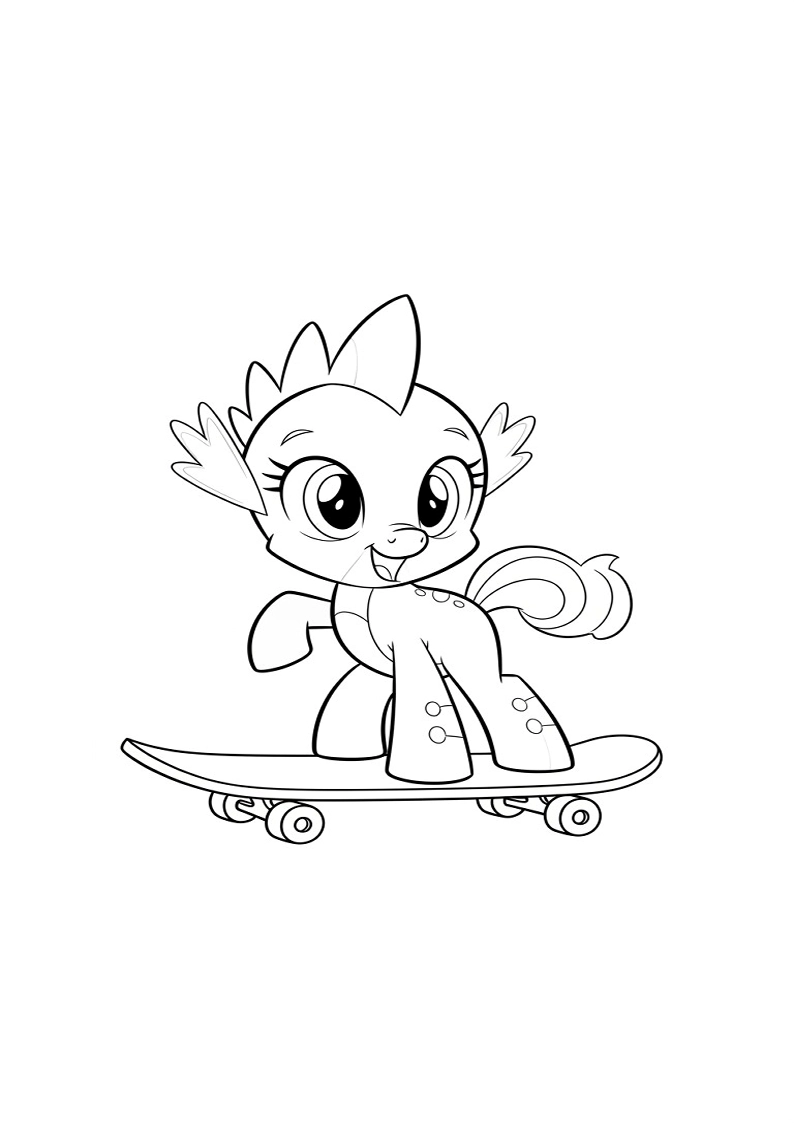 Free Printable Spike My Little Pony Coloring Pages 160