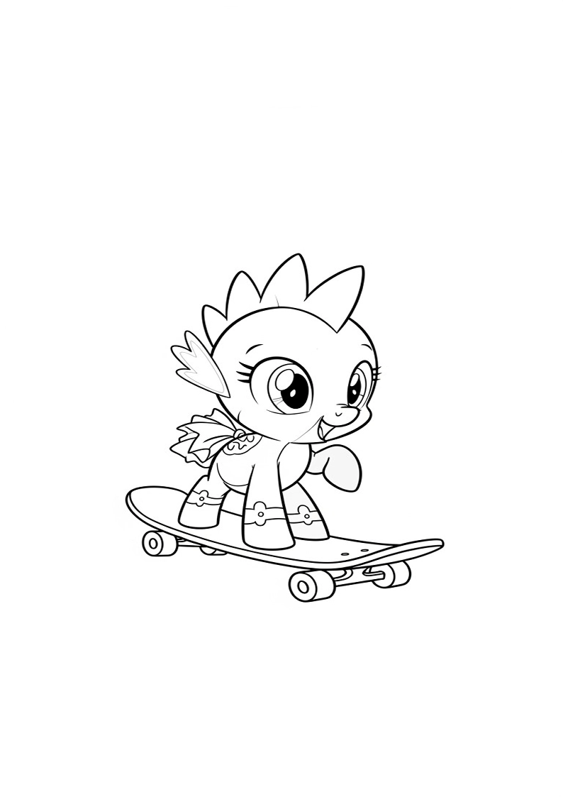Free Printable Spike My Little Pony Coloring Pages 161