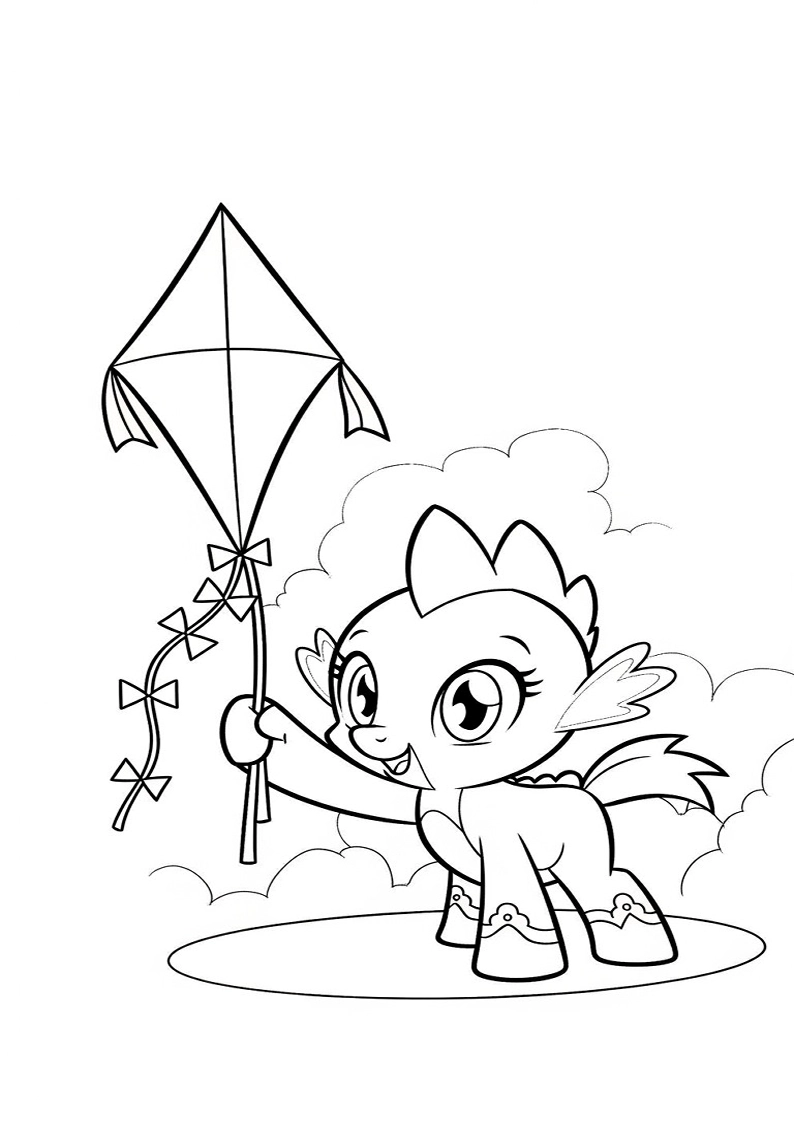 Free Printable Spike My Little Pony Coloring Pages 162