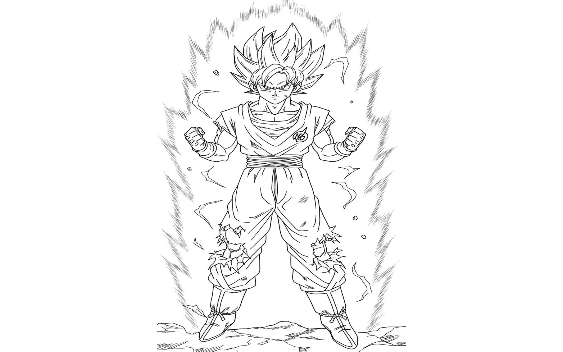 Free Coloring Pages 1 Goku Super Saiyajin Coloring Pages