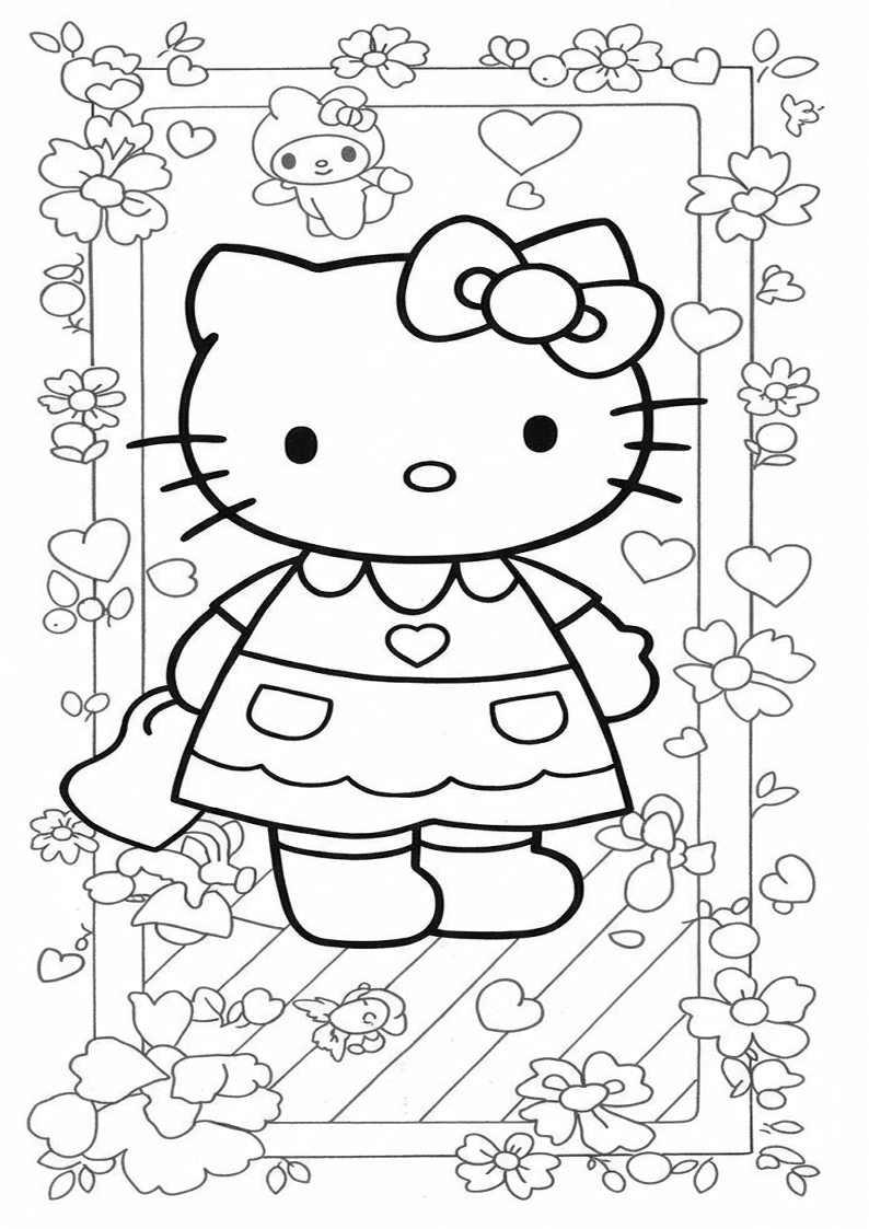 Hello Kitty - Coloring Page 242