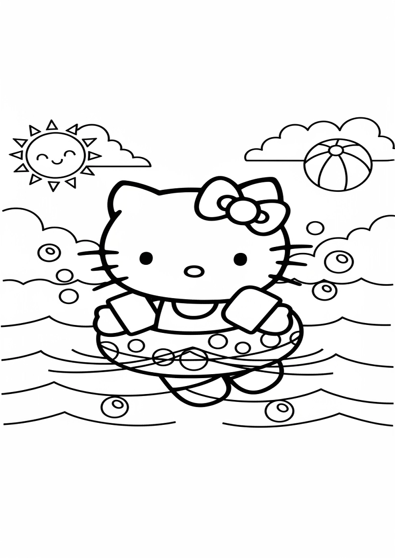 Hello Kitty - Coloring Page 238