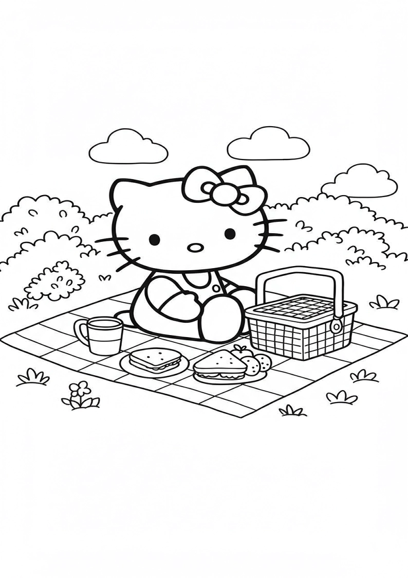 Hello Kitty - Coloring Page 222