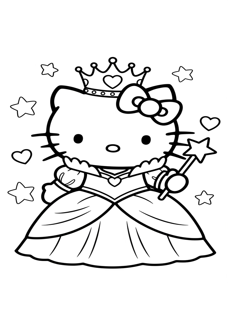 Hello Kitty - Coloring Page 217