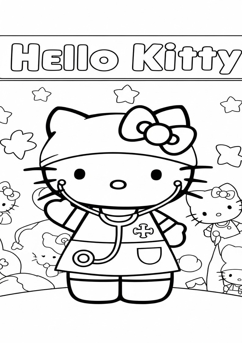 Hello Kitty - Coloring Page 213
