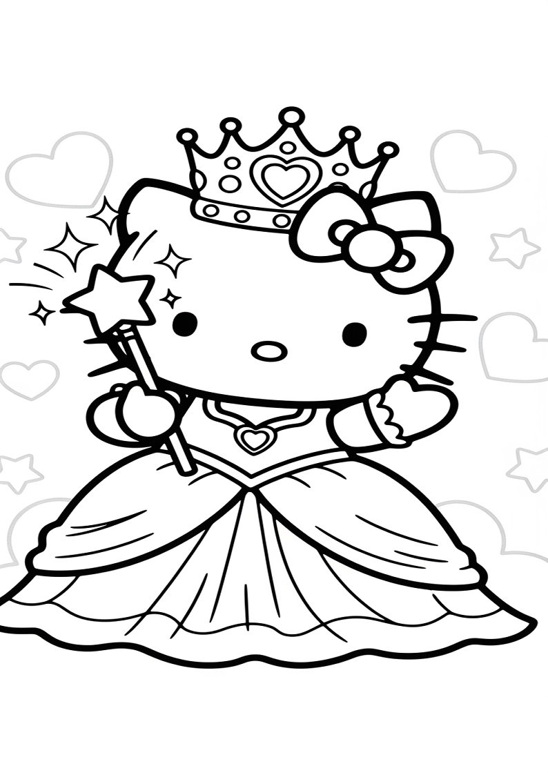 Hello Kitty - Coloring Page 203