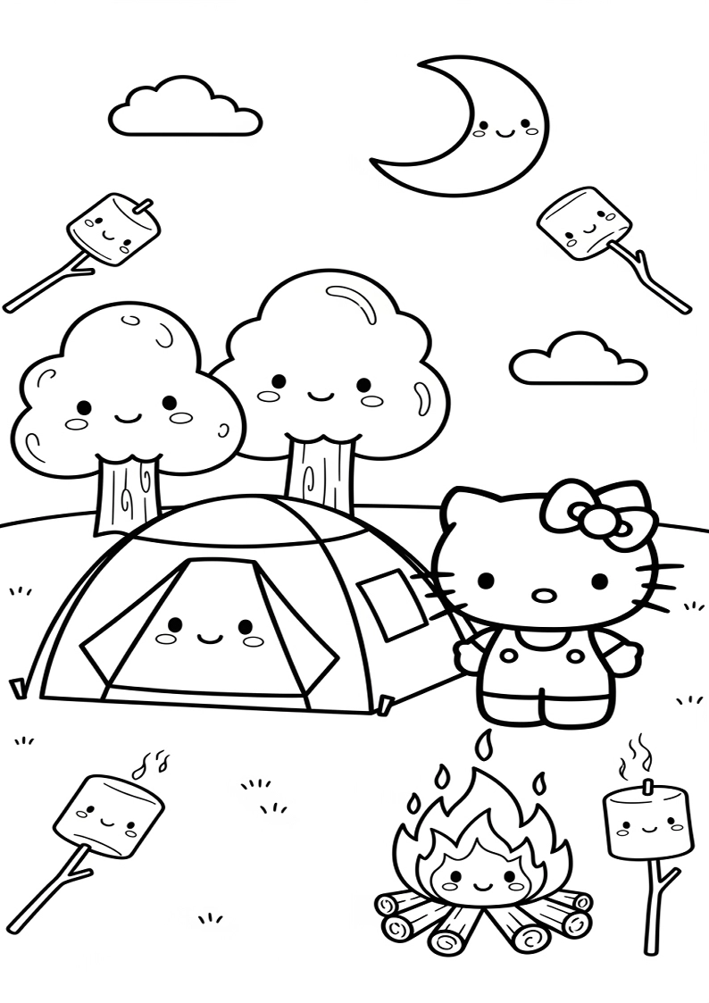 Hello Kitty - Coloring Page 199