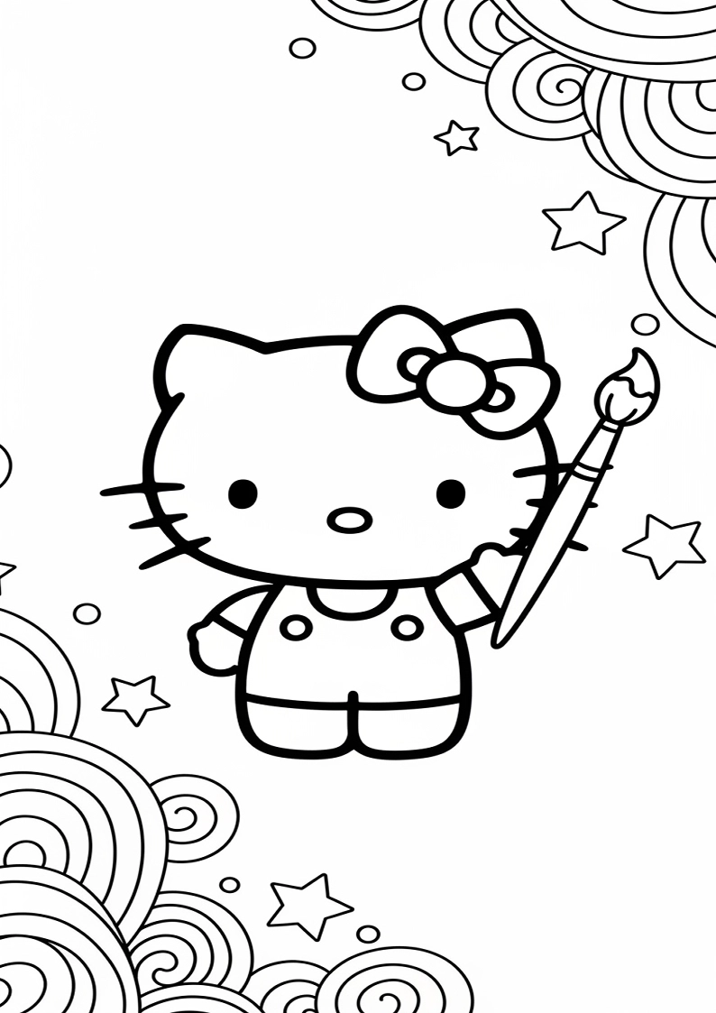 Hello Kitty - Coloring Page 197
