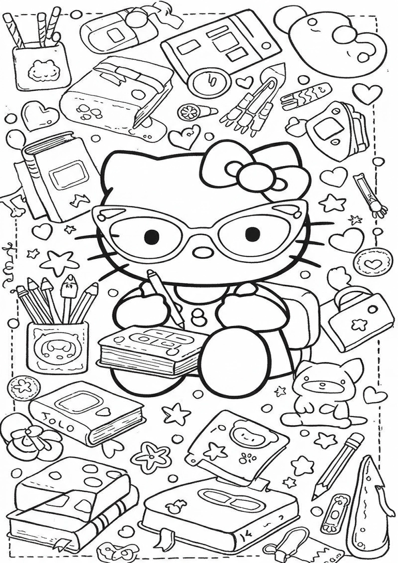Hello Kitty - Coloring Page 194