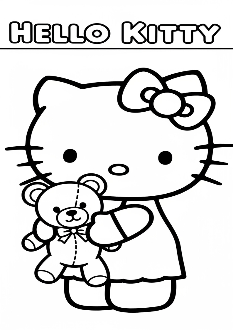 Hello Kitty - Coloring Page 193