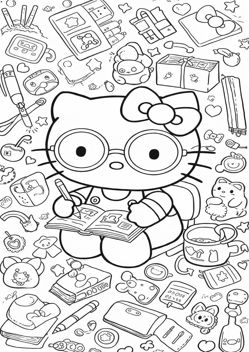 Hello Kitty - Coloring Page 190