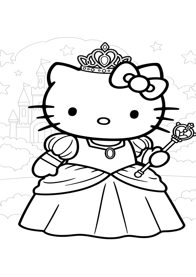 Hello Kitty - Coloring Page 187