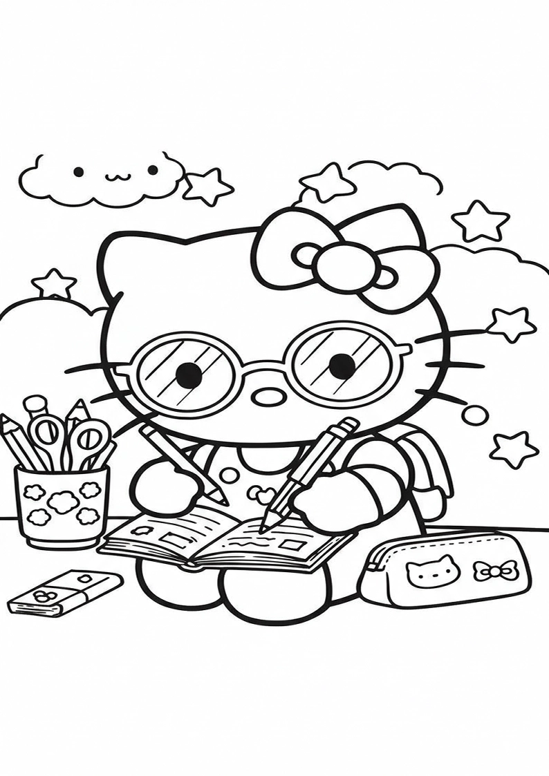 Hello Kitty - Coloring Page 180