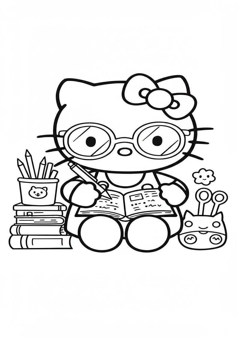Hello Kitty - Coloring Page 179