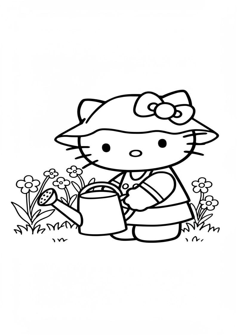 Hello Kitty - Coloring Page 165