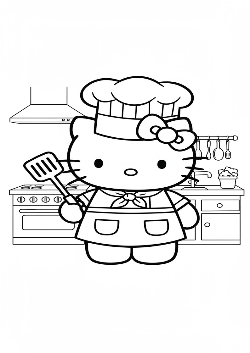 Hello Kitty - Coloring Page 164