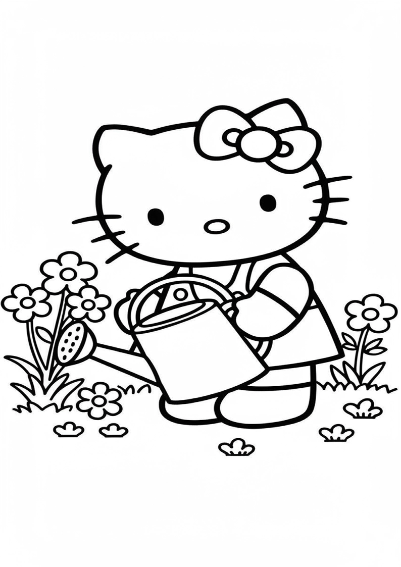 Hello Kitty - Coloring Page 163