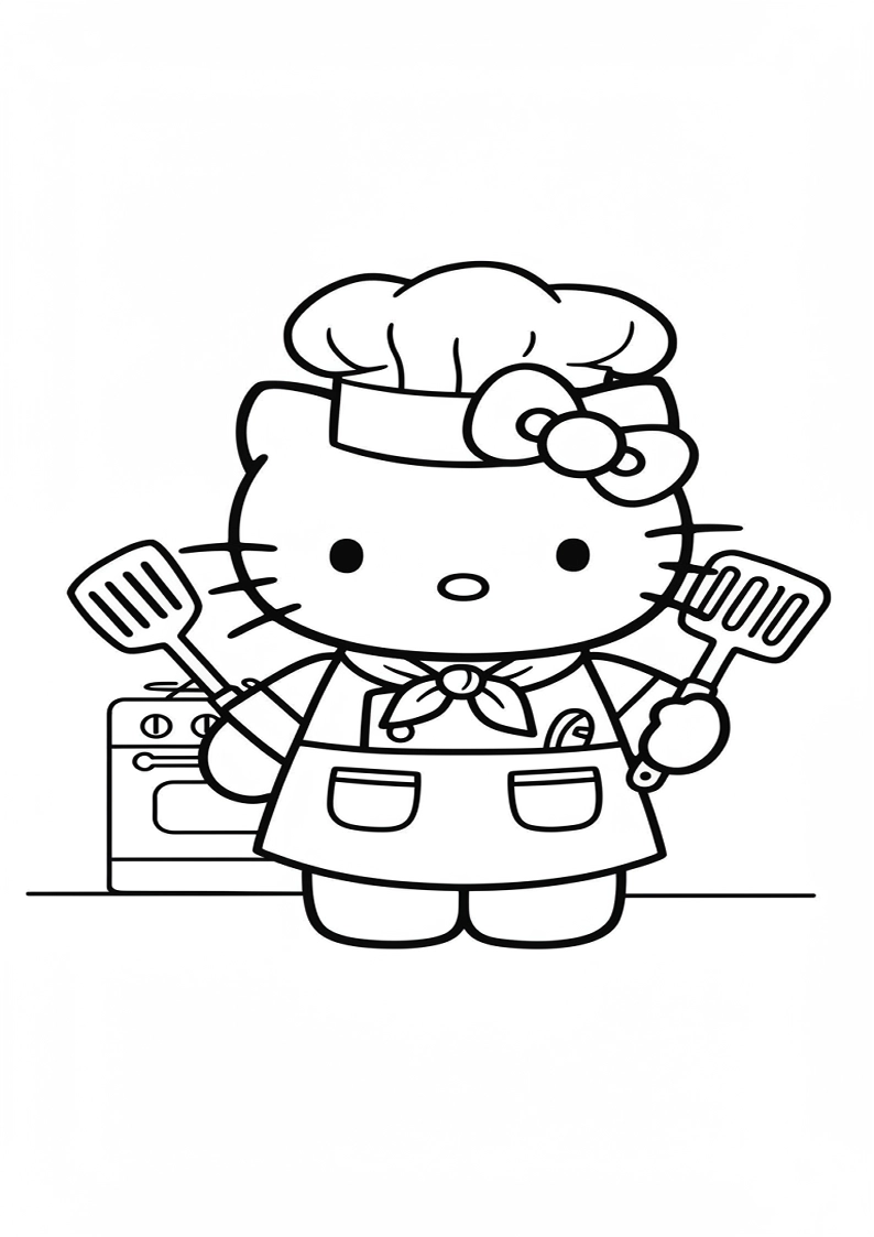 Hello Kitty - Coloring Page 162