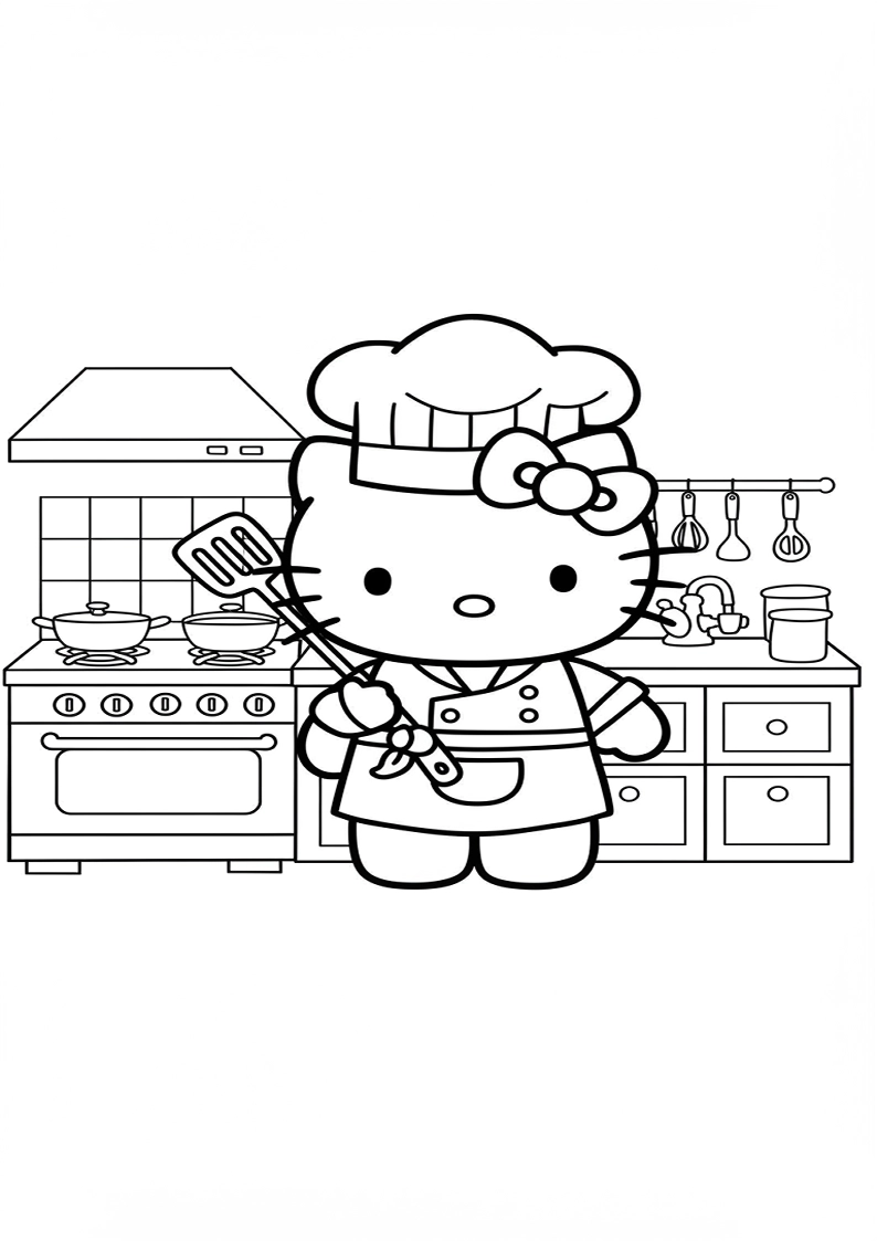 Hello Kitty - Coloring Page 160