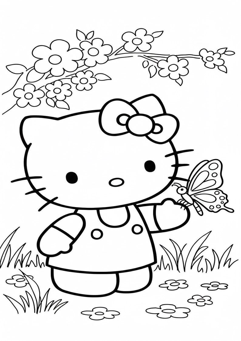 Hello Kitty - Coloring Page 159