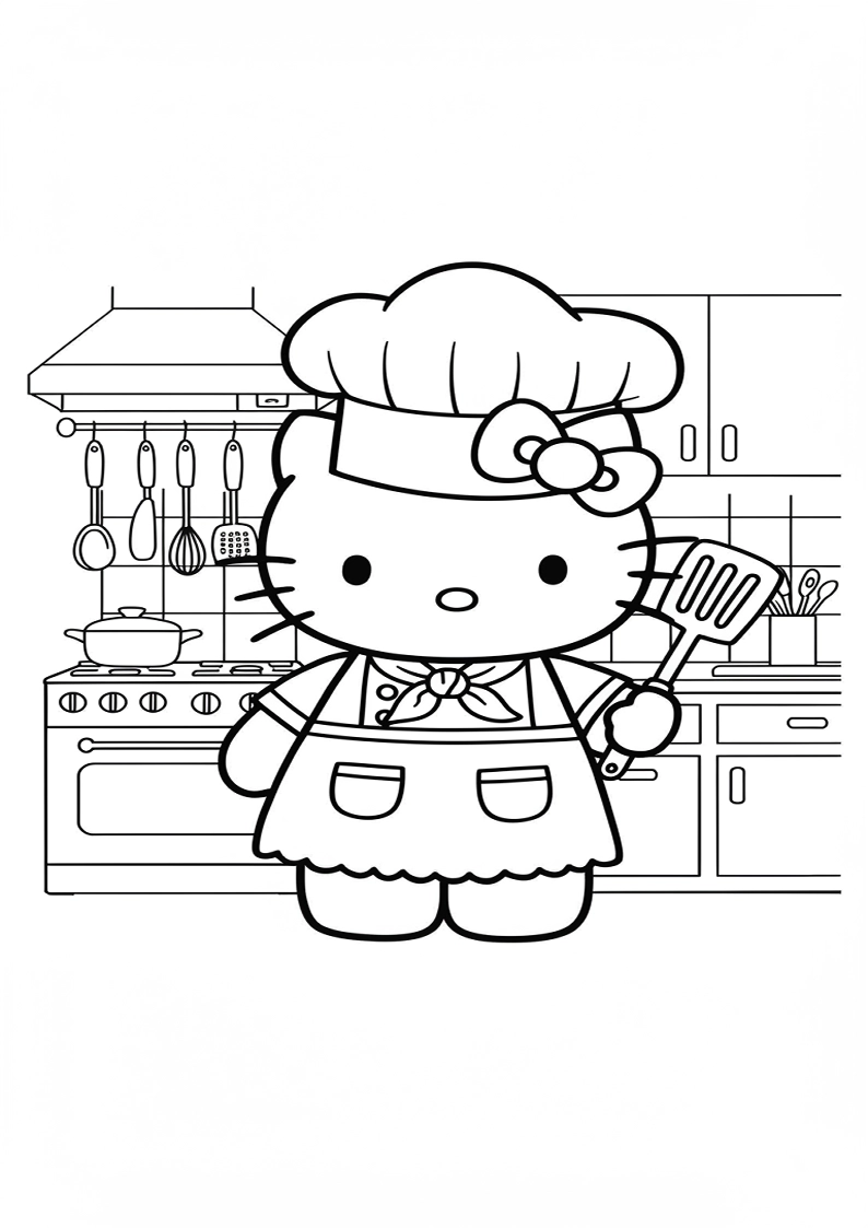Hello Kitty - Coloring Page 158