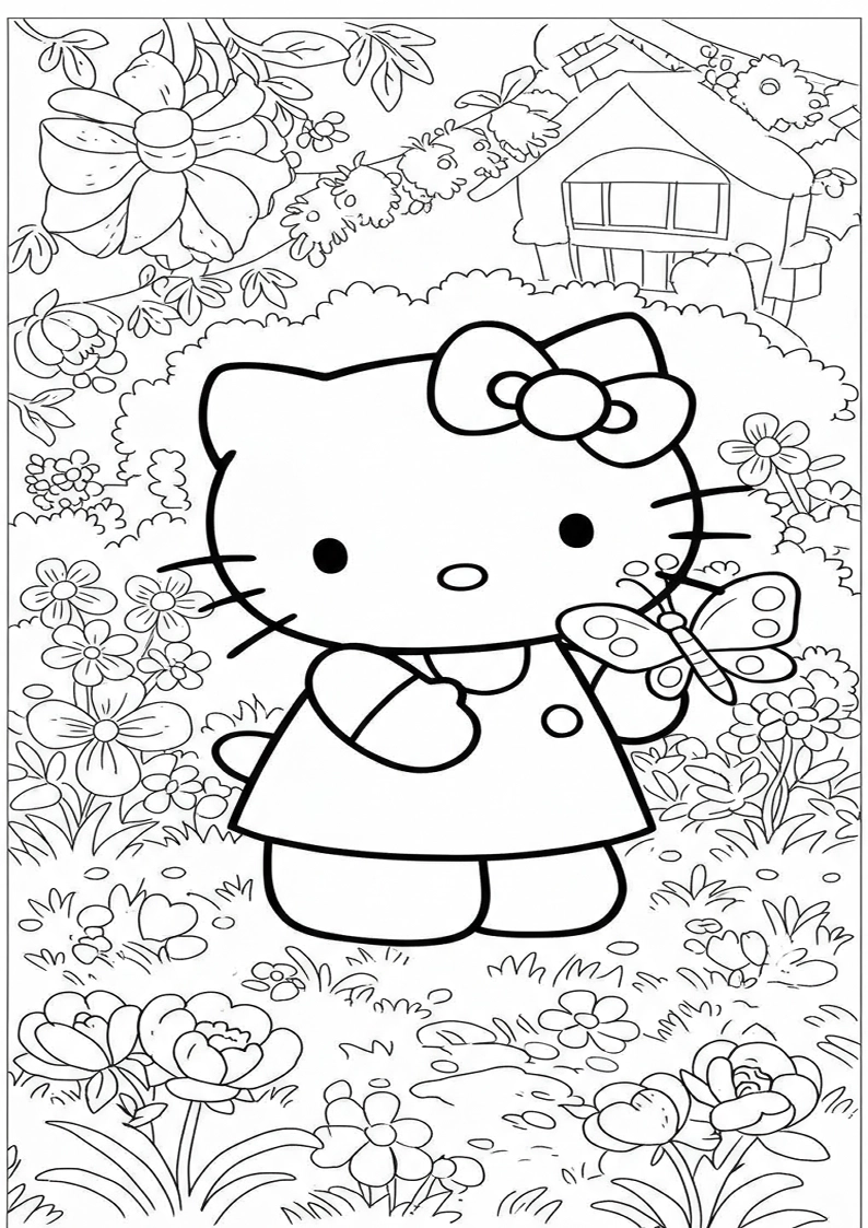 Hello Kitty - Coloring Page 156