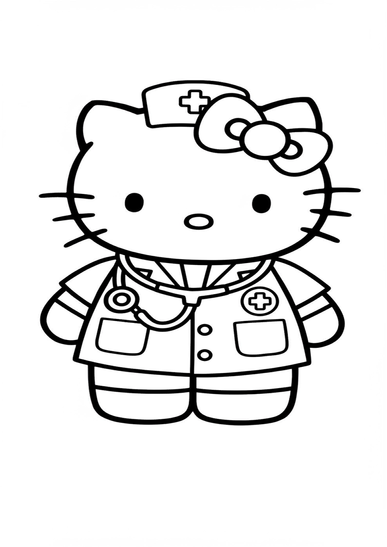 Hello Kitty - Coloring Page 136