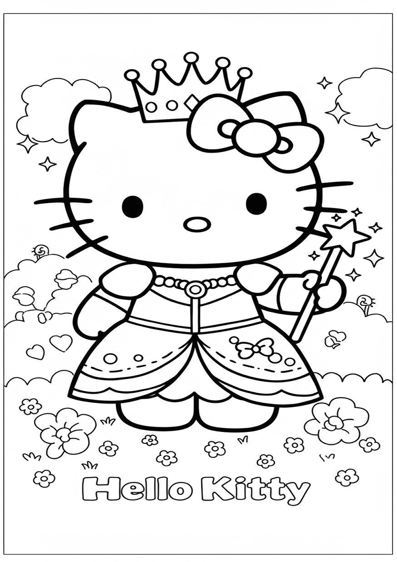 Hello Kitty - Coloring Page 132