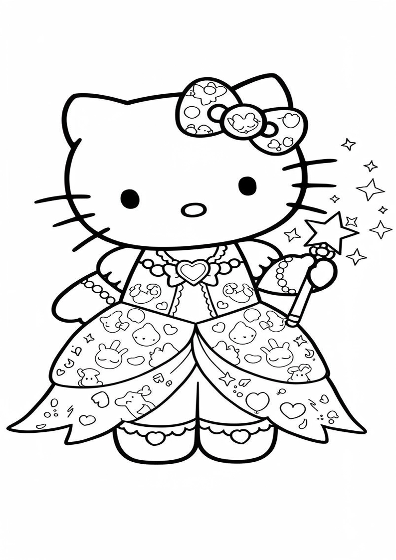 Hello Kitty - Coloring Page 233