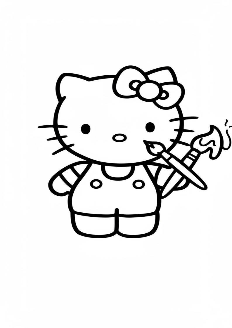 Hello Kitty - Coloring Page 232