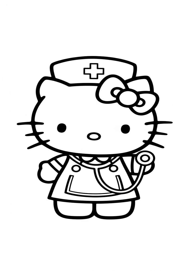 Hello Kitty - Coloring Page 125