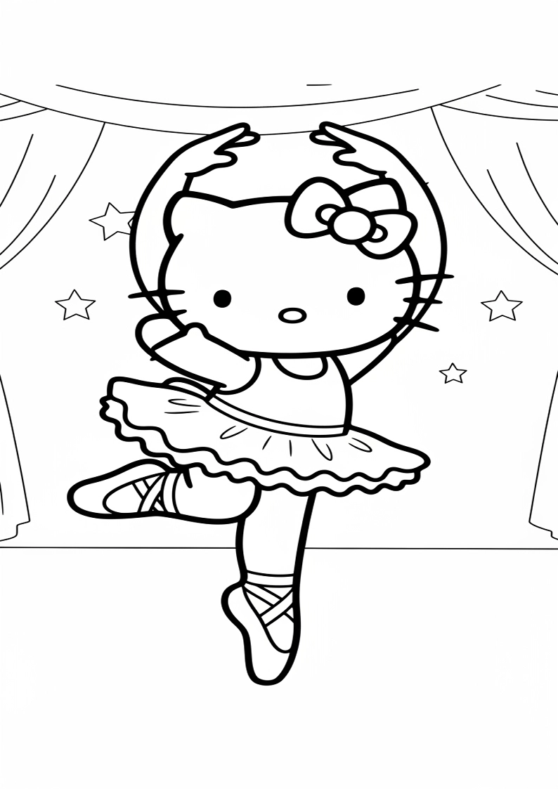 Hello Kitty - Coloring Page 113