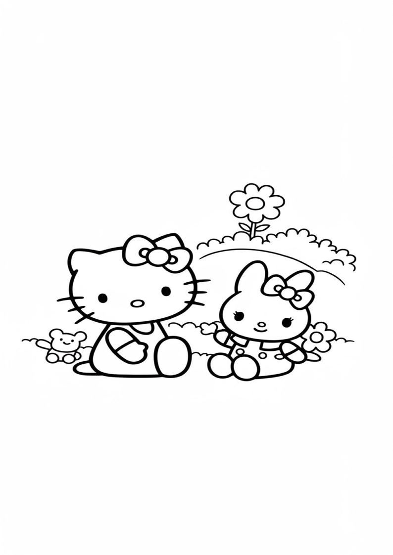 Hello Kitty - Coloring Page 93