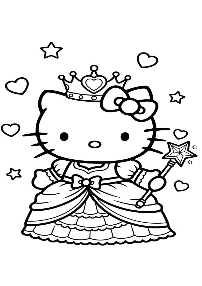 Hello Kitty - Coloring Page 111