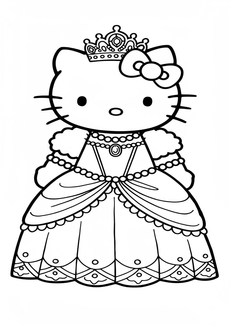 Hello Kitty - Coloring Page 105