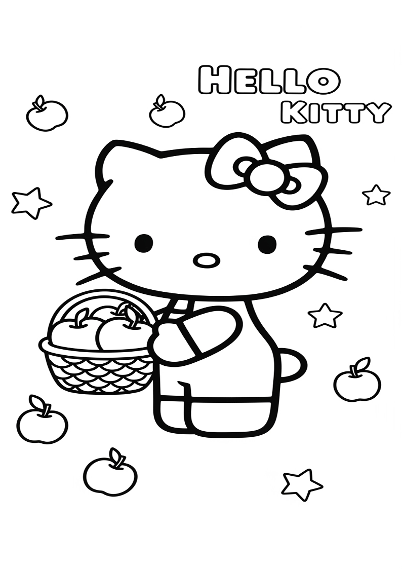 Hello Kitty - Coloring Page 100