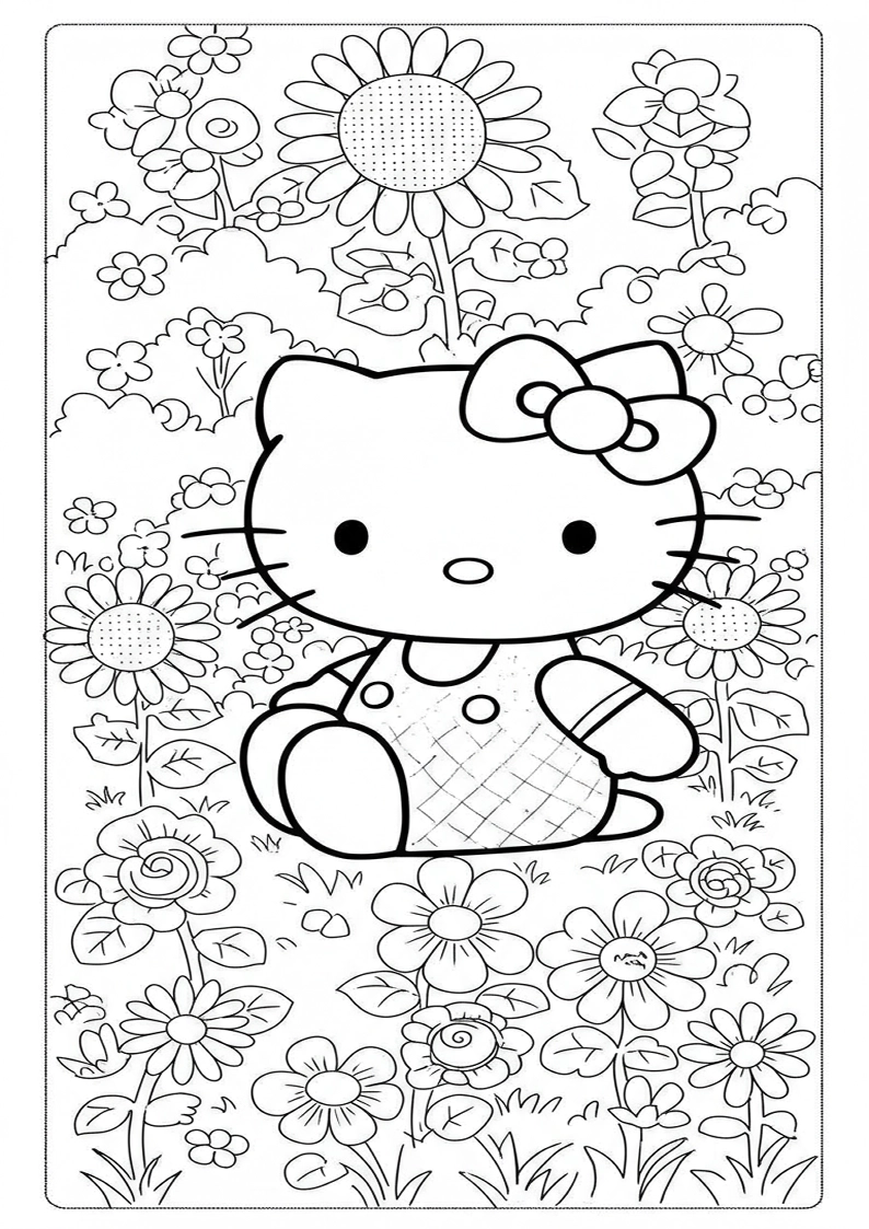 Hello Kitty - Coloring Page 99