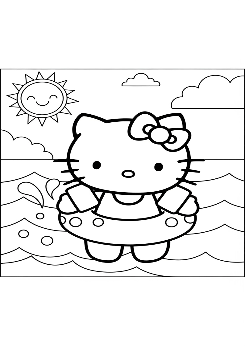 Hello Kitty - Coloring Page 98