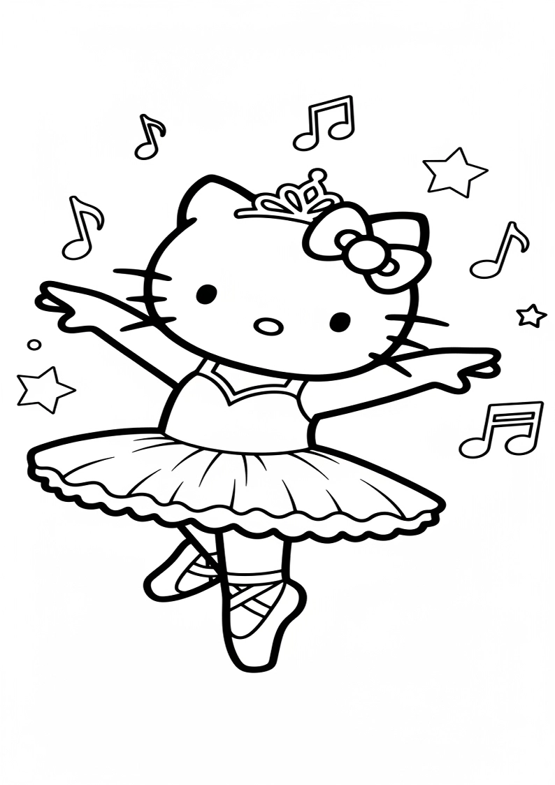 Hello Kitty - Coloring Page 96
