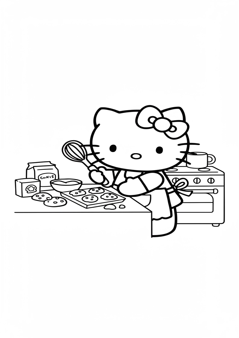 Hello Kitty - Coloring Page 92