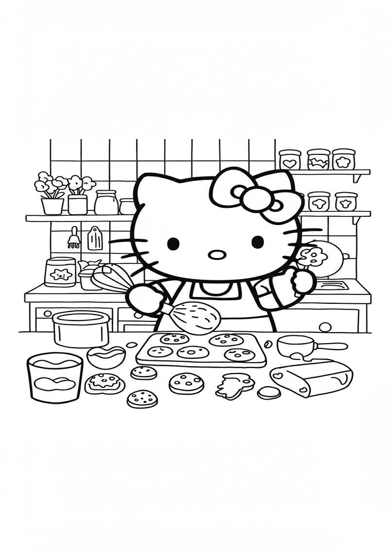 Hello Kitty - Coloring Page 90